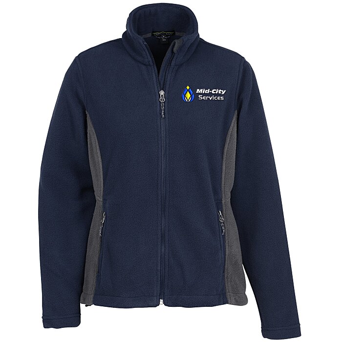 Custom Crossland Colourblock Fleece Jacket - Ladies' - 24 hr