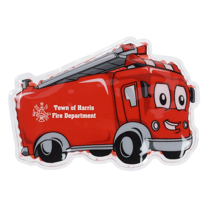 Custom Shaped Mini Aqua Pearls Hot/Cold Pack - Fire Truck