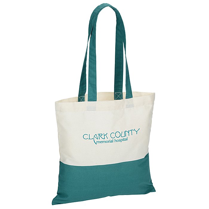 Custom Colour Accent Cotton Sheeting Tote