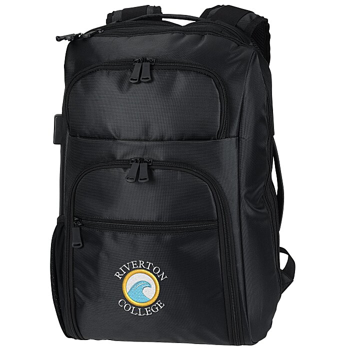 Custom RFID Laptop Backpack - Embroidered