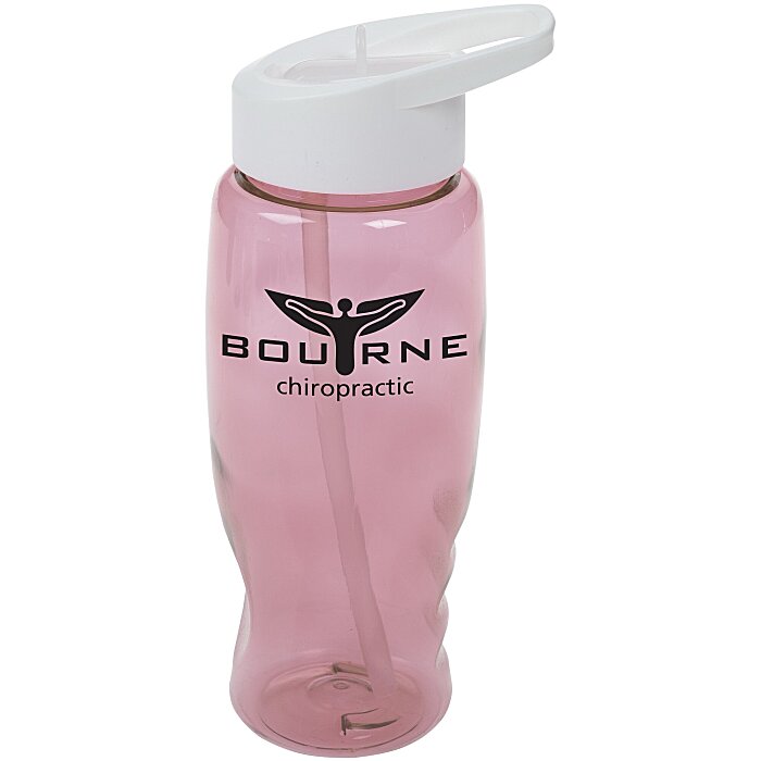 Custom Comfort Grip Bottle with Flip Straw Lid - 27 oz