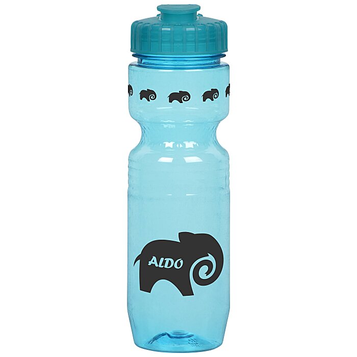 Custom Jogger Sport Bottle - 25 ounces - Translucent - Flip Top Lid