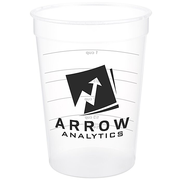 Custom Translucent Stadium Cup with Measurements - 12 oz