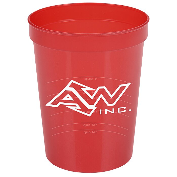 Custom Translucent Stadium Cup with Measurements - 16 oz