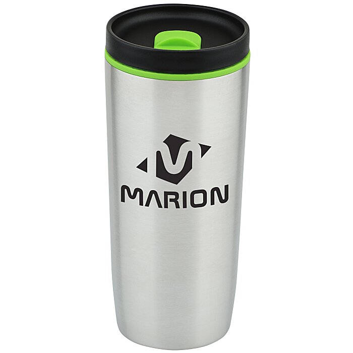 Custom Accent Stainless Travel Mug - 16 oz