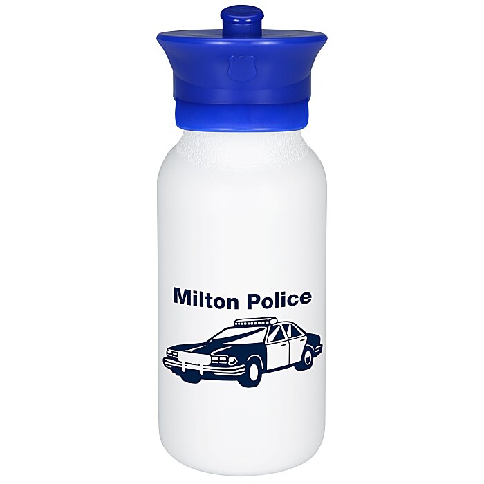 Custom Police Officer Hat Sport Bottle - 20 oz.