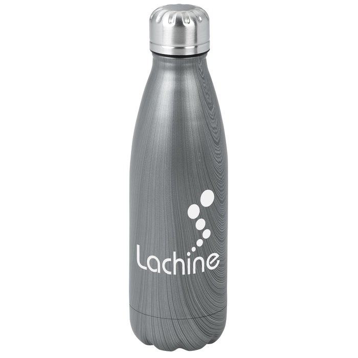 Custom Rockit Claw Stainless Water Bottle - 17 oz - Stone Grey - 24 hr