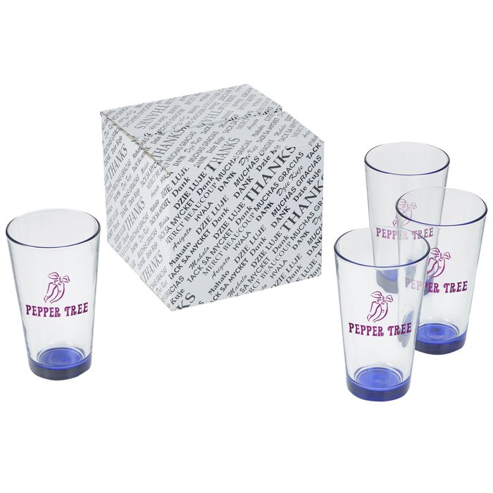 Custom Pint Glass Set - 16 oz - Bottom Colour