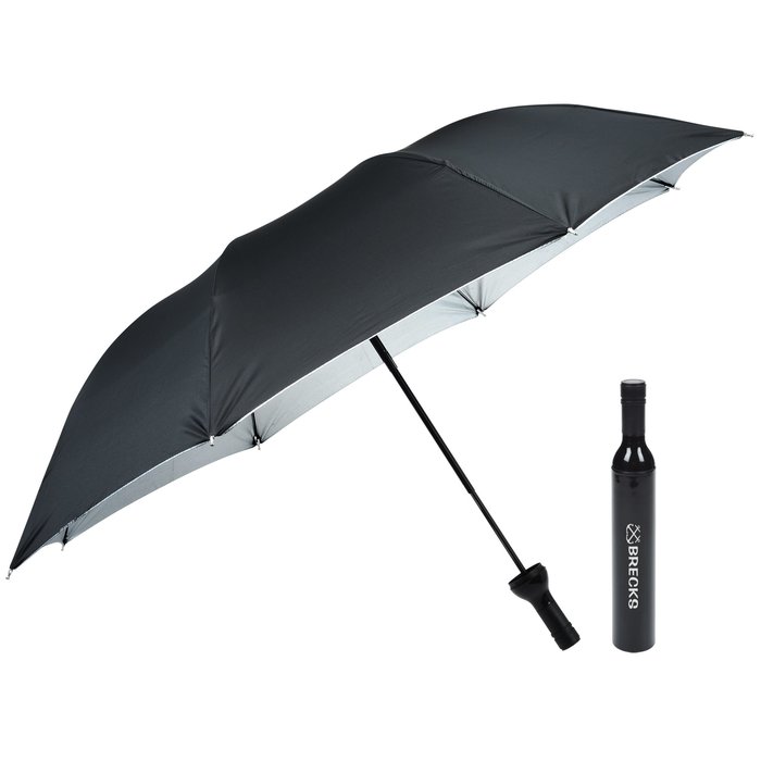 Custom Wine Bottle Umbrella - 42-inch Arc