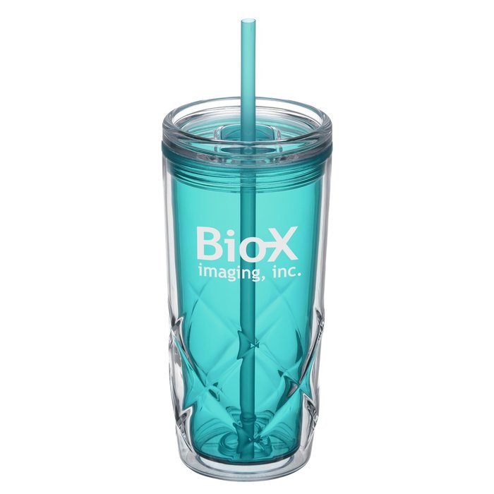 Custom Refresh Simplex Tumbler with Straw - 16 oz