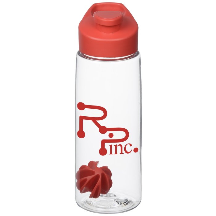 Custom Clear Impact Flair Bottle with Flip Carry Lid - 26 oz - Shaker