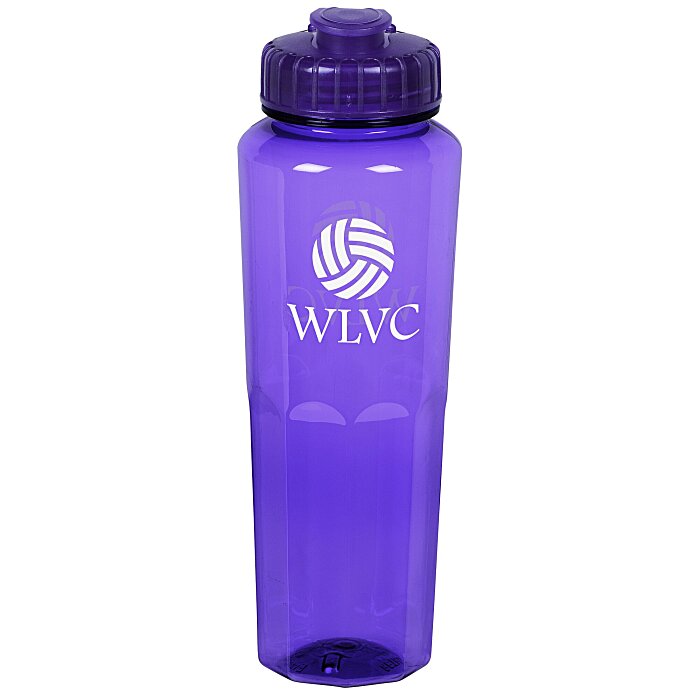 Custom PolySure Retro Water Bottle with Flip Lid - 32 oz