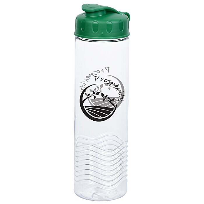 Custom Clear Impact Twist Water Bottle with Flip Lid - 24 oz