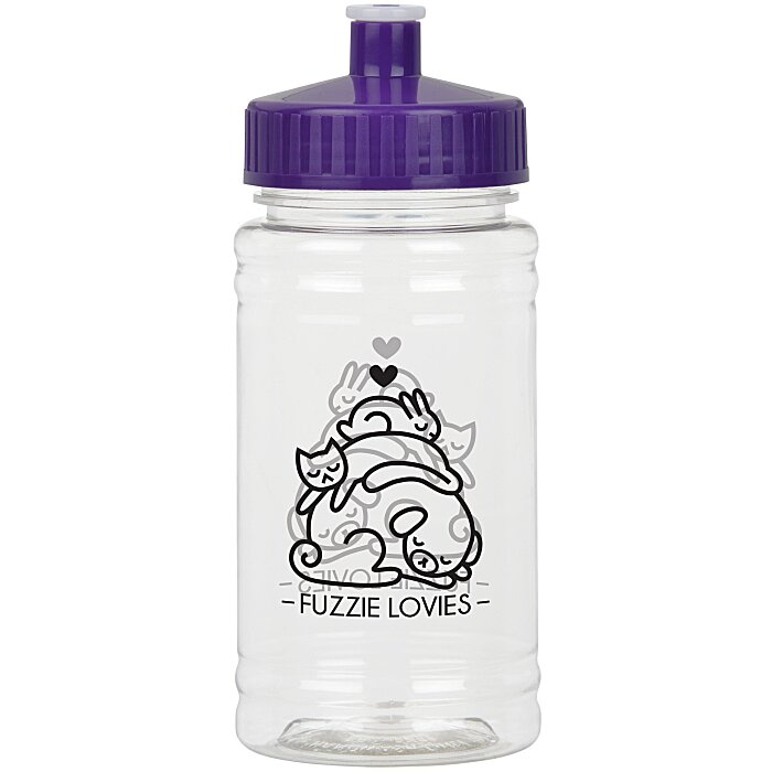 Custom Clear Impact Ring Water Bottle - 16 oz