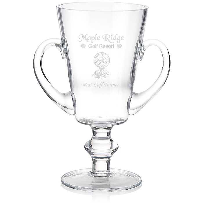 Custom Trophy Cup Glass Award - 12 inches