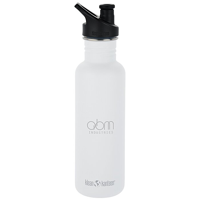 Custom Klean Kanteen Classic Stainless Bottle with Sport Cap - 27 oz - Laser Engraved