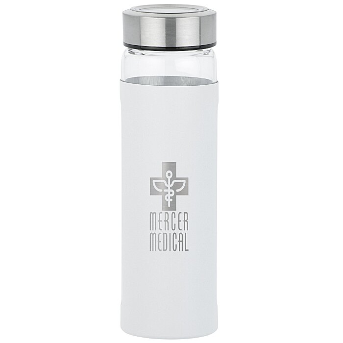 Custom Rideau Glass Bottle with Aluminum Sleeve - 18 oz.