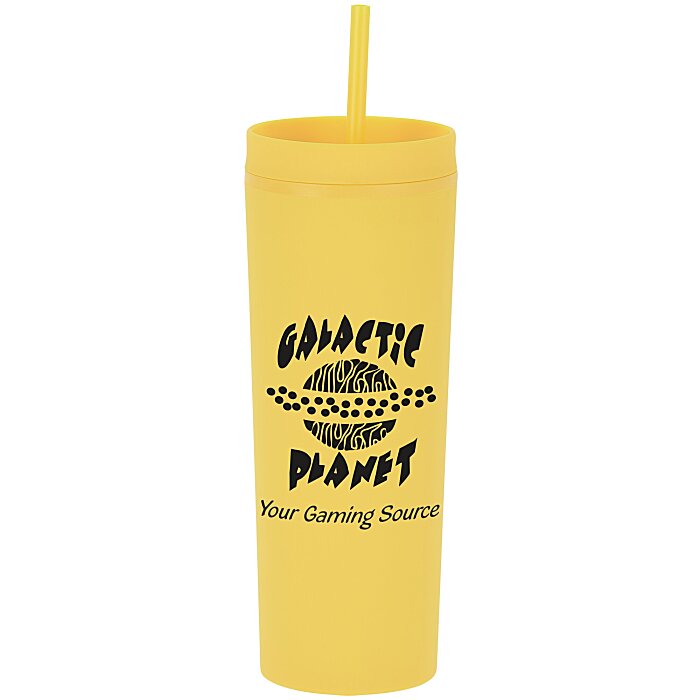 Custom Dash Soft-Touch Acrylic Tumbler with Straw - 17 oz