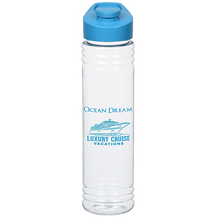 Custom Clear Impact Adventure Bottle with Flip Carry Lid - 32 oz.