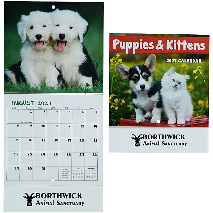 Custom Puppies & Kittens Appointment Calendar - Mini