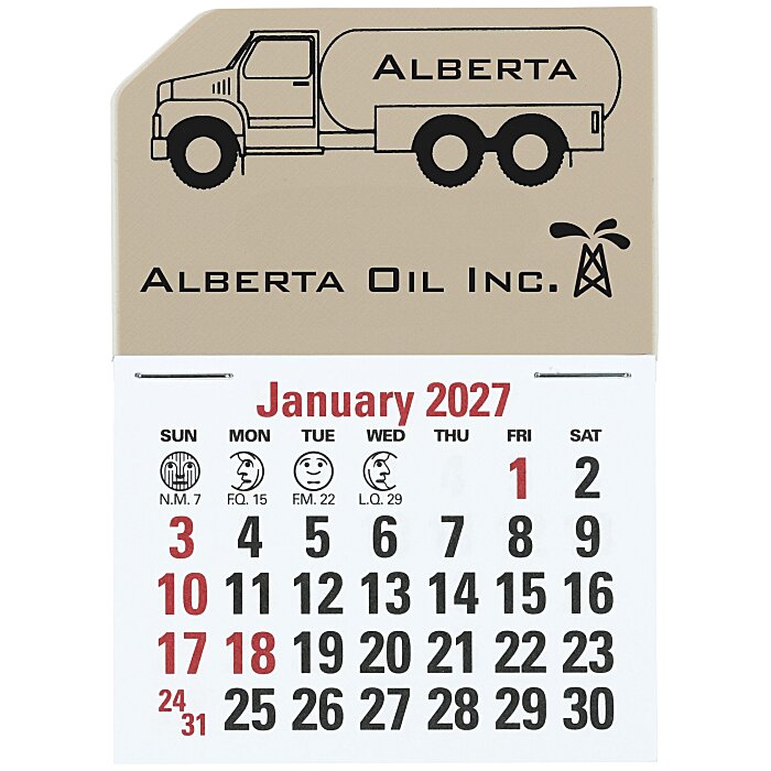 Custom Stick Up Calendar - Propane Truck