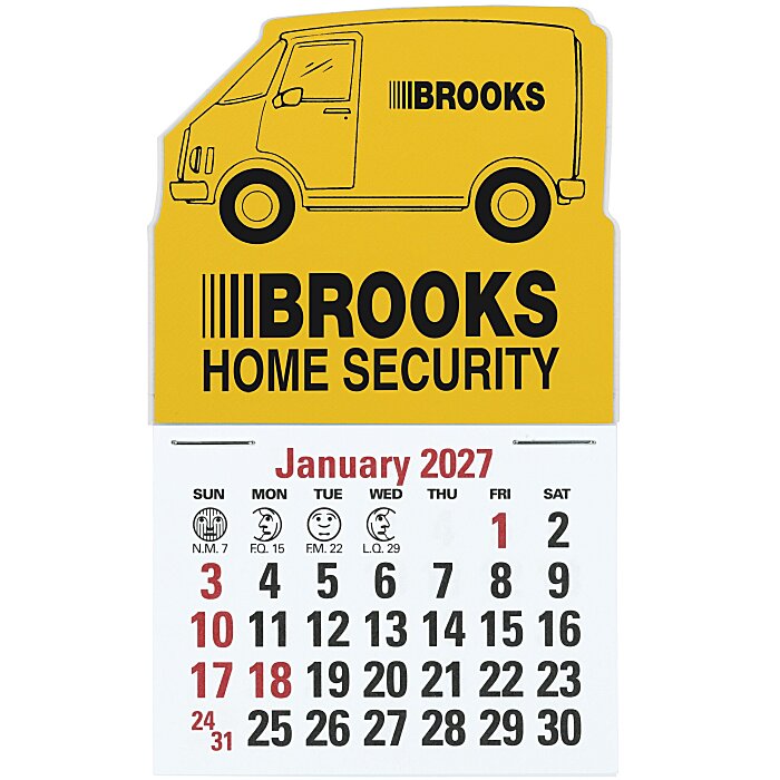 Custom Stick Up Calendar - Van