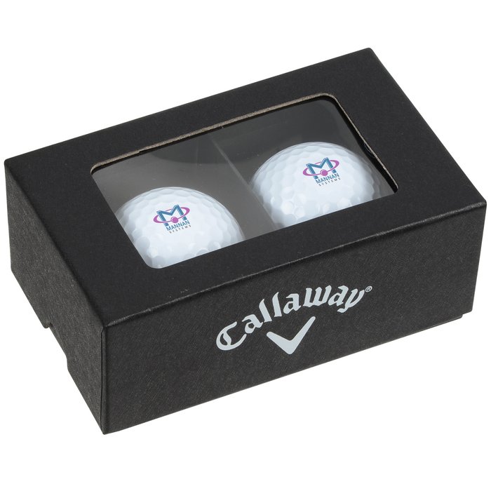 Custom Callaway 2 Ball Business Card Box - Super Soft