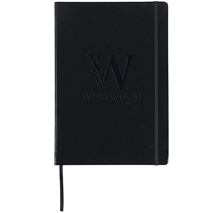 Custom Ambassador Bound Journal Book - 11 3/4 inches x 8 1/2 inches - Debossed