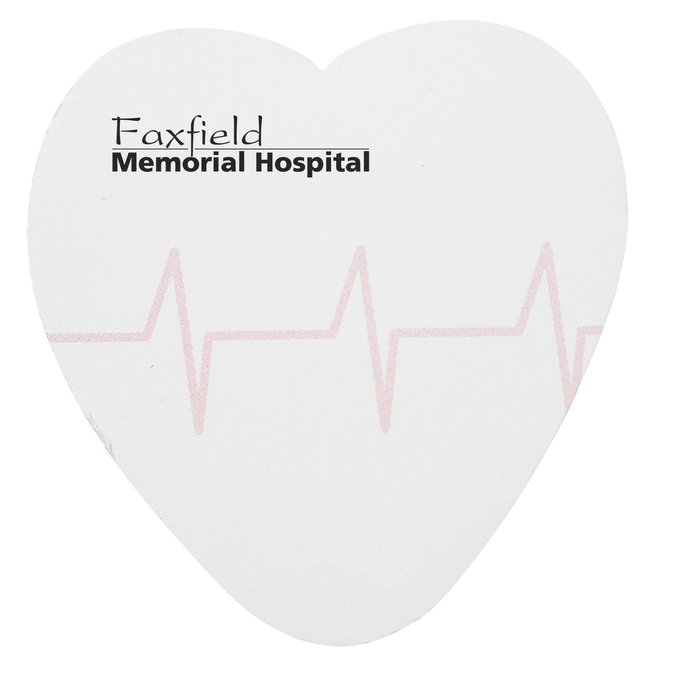 Custom Souvenir Sticky Note - Heart - Pulse - 25 Sheet