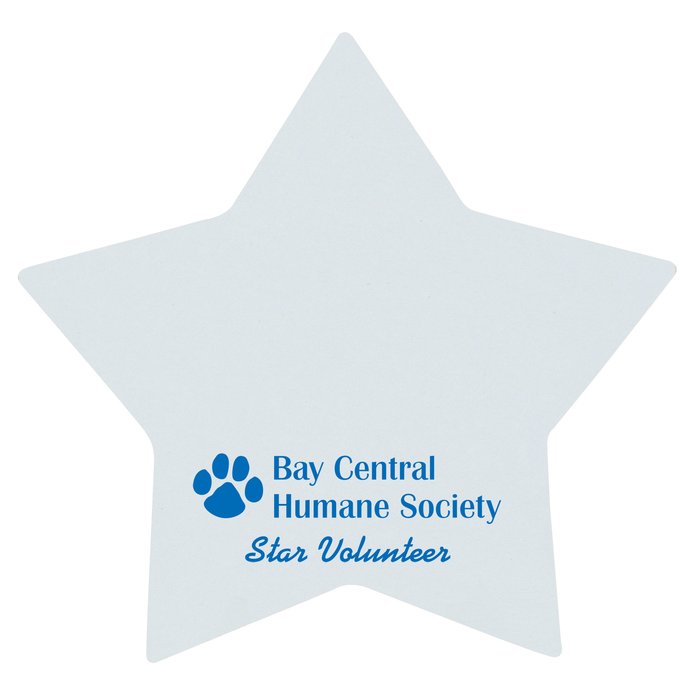 Custom Souvenir Sticky Note - Star - 25 Sheet