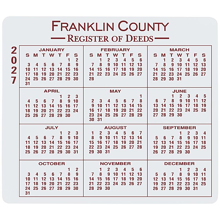 Custom Removable Laptop Calendar - 3-1/4