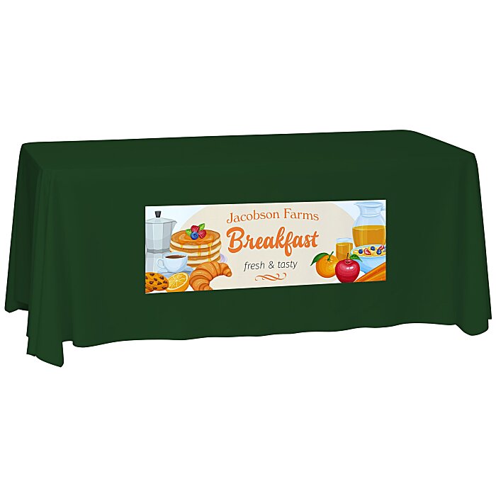 Custom Laser Edge Closed-Back Table Throw - 6 feet