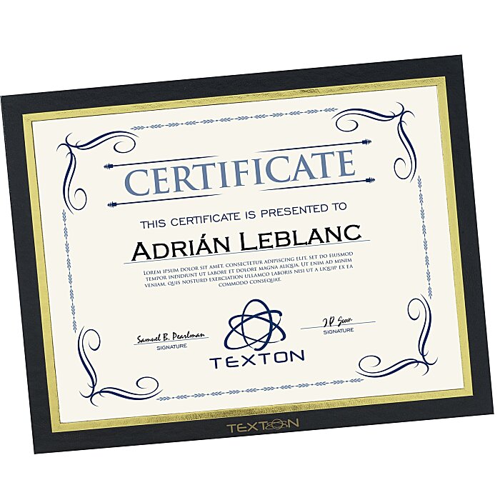 Custom Mat Certificate Frame - 8-1/2